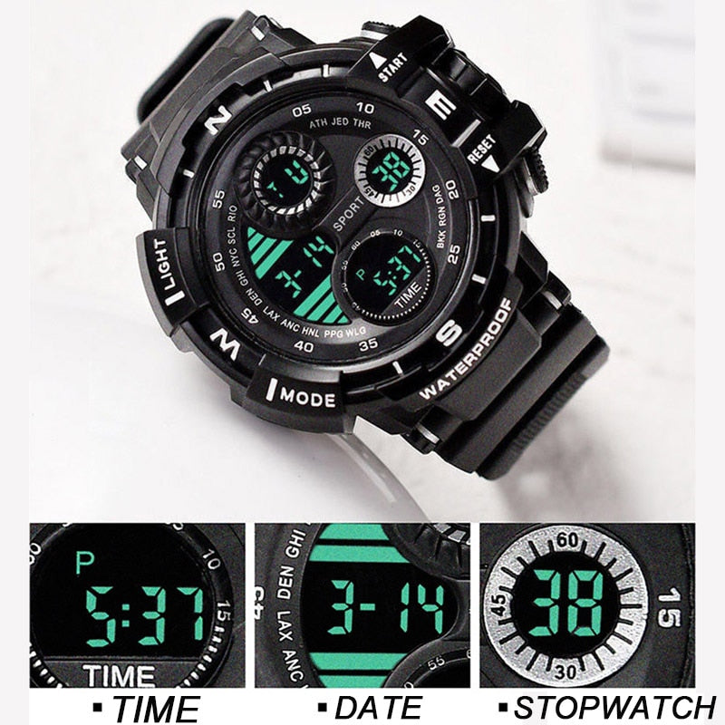 Men's Rugged Digital Sports Watch