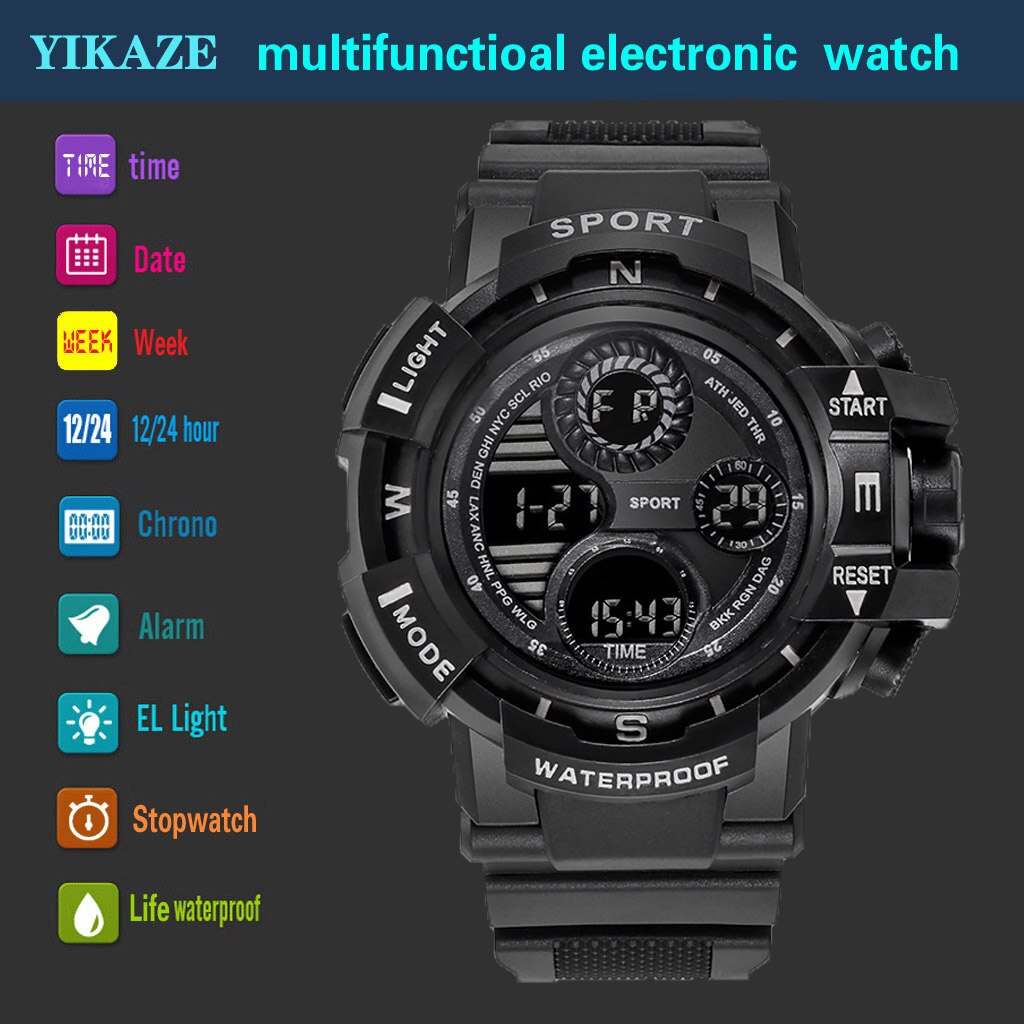 Men's Rugged Digital Sports Watch