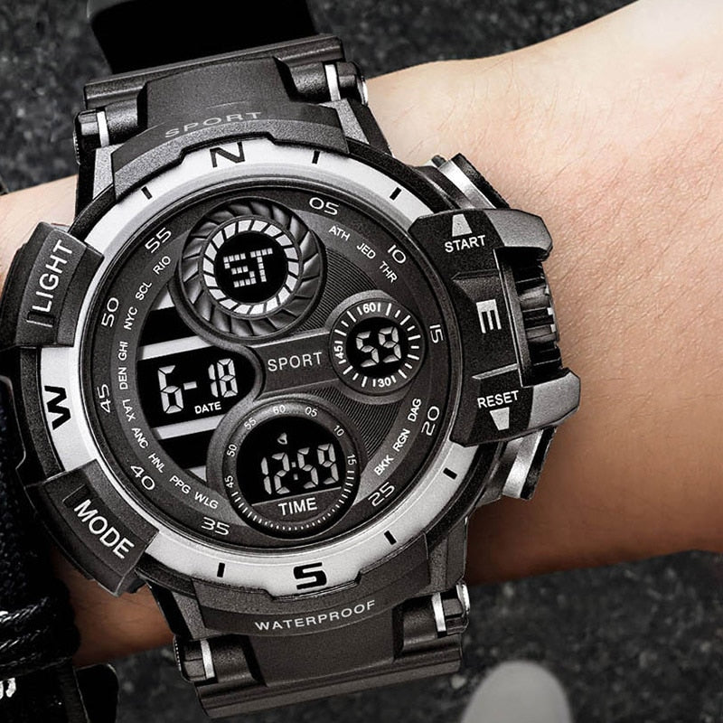 Men's Rugged Digital Sports Watch