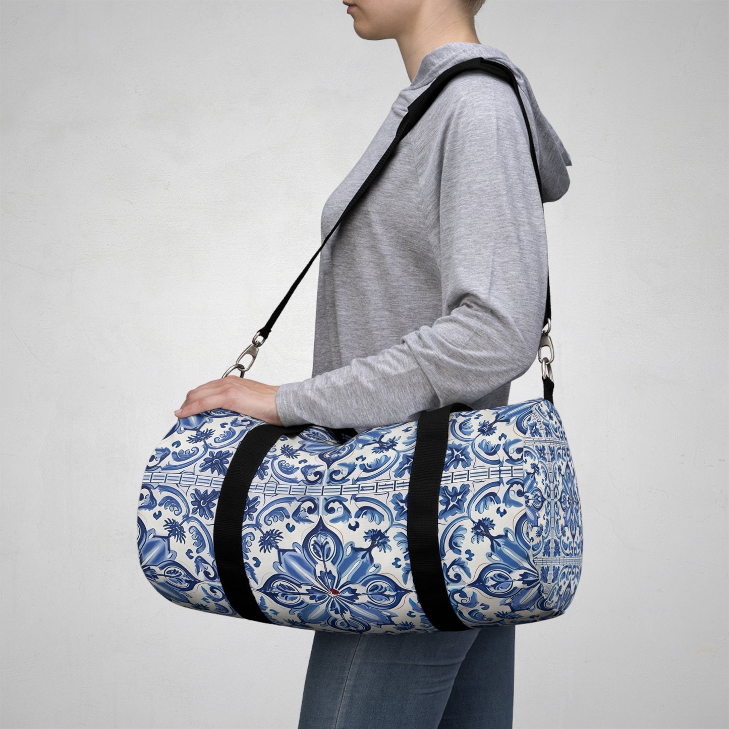 Blue Bijou Shield Duffle Bag