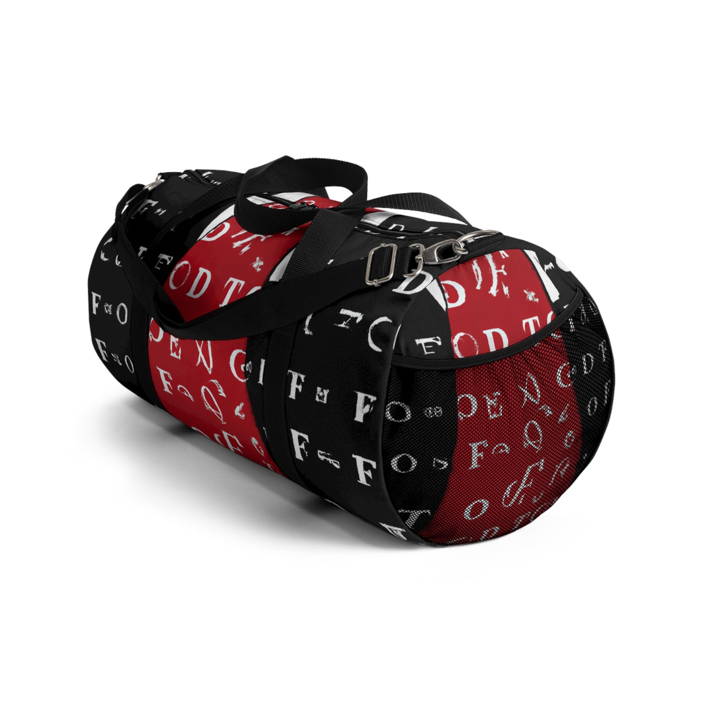 Leonardo Crimson and White Duffle Bag