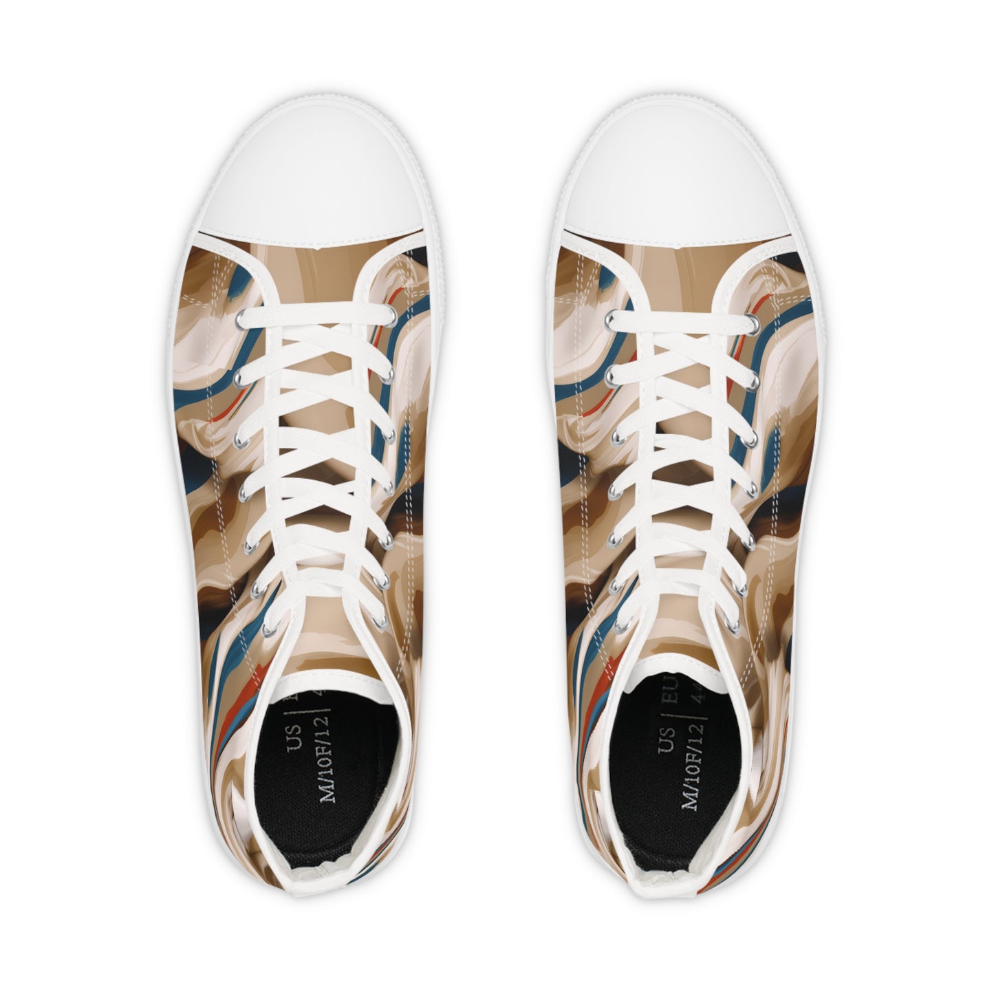 Coffee Swirl High Top Sneakers