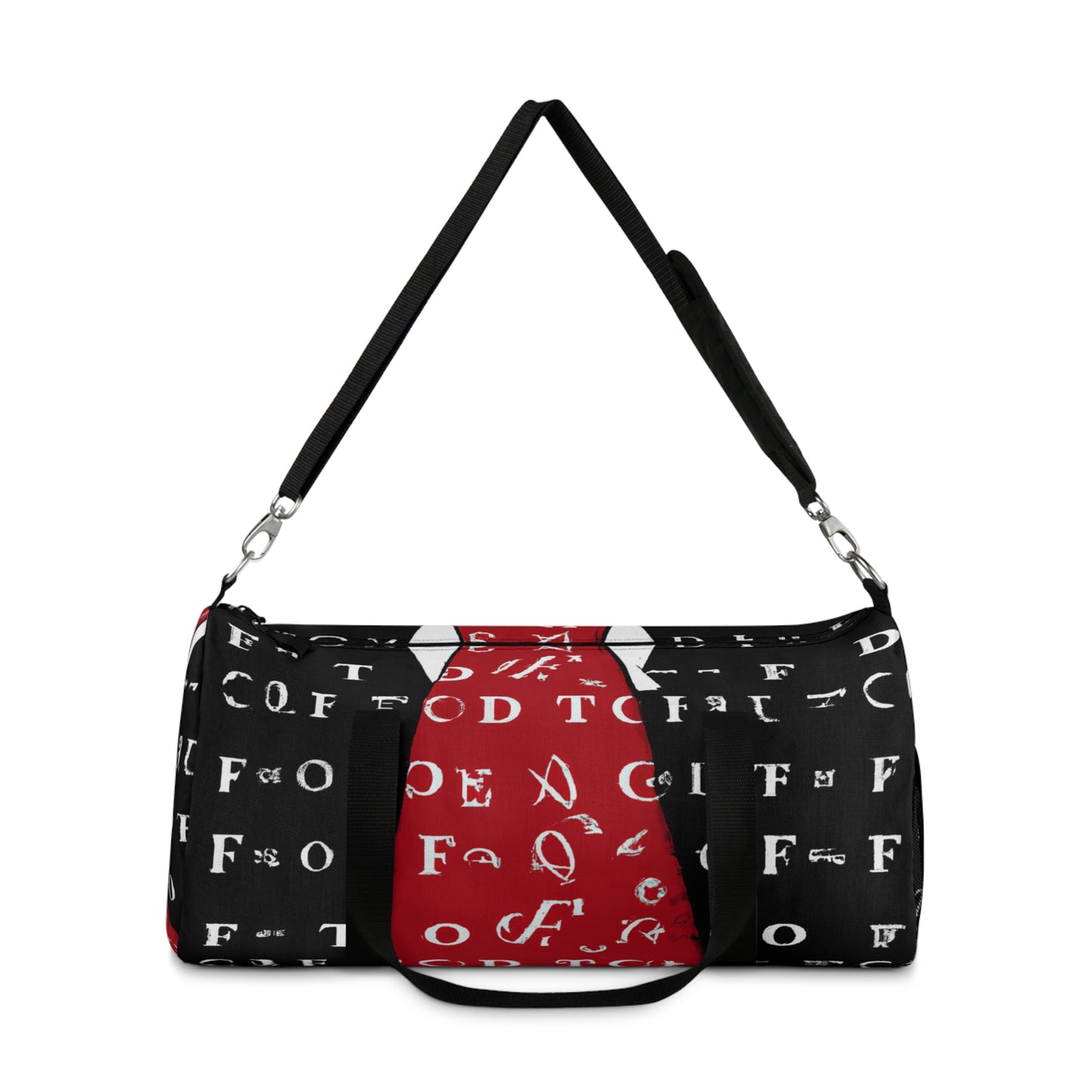 Leonardo Crimson and White Duffle Bag