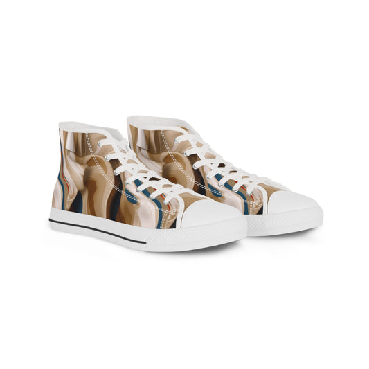 Coffee Swirl High Top Sneakers