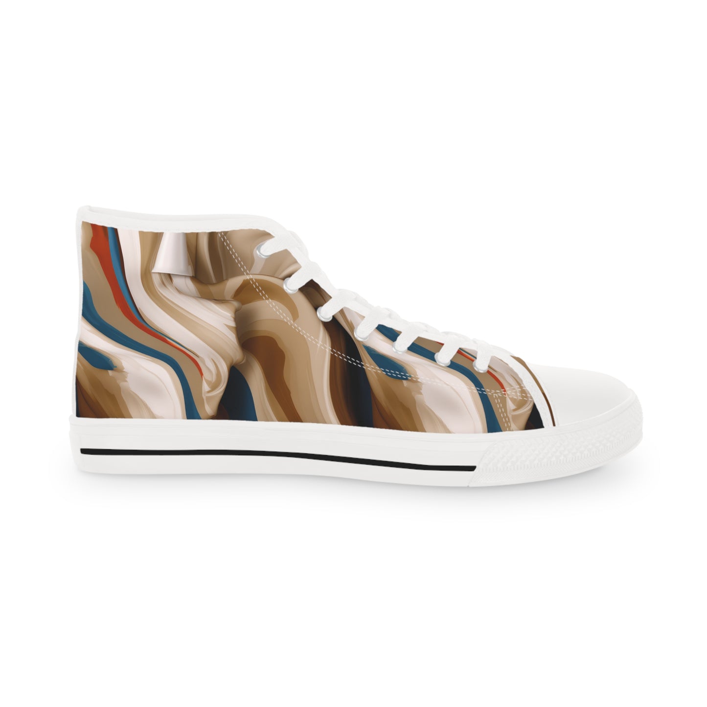 Coffee Swirl High Top Sneakers