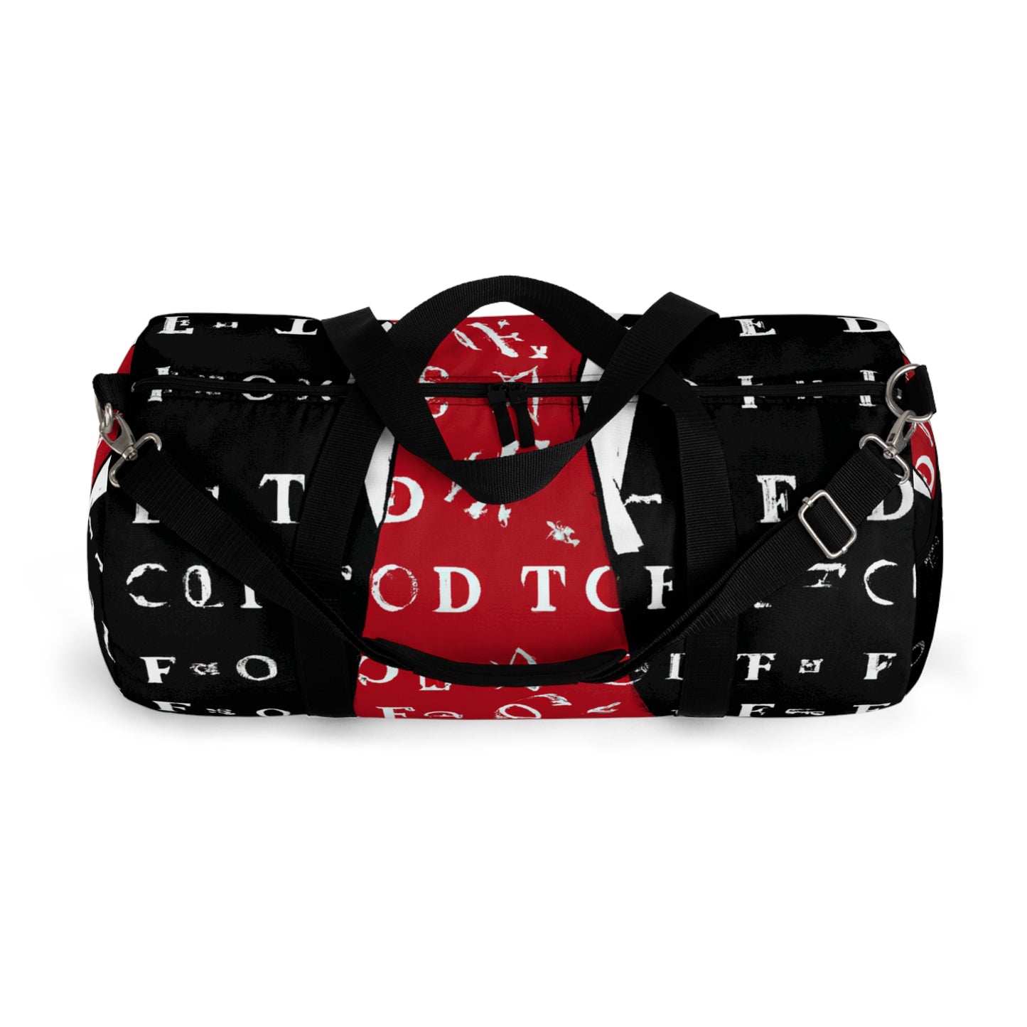 Leonardo Crimson and White Duffle Bag