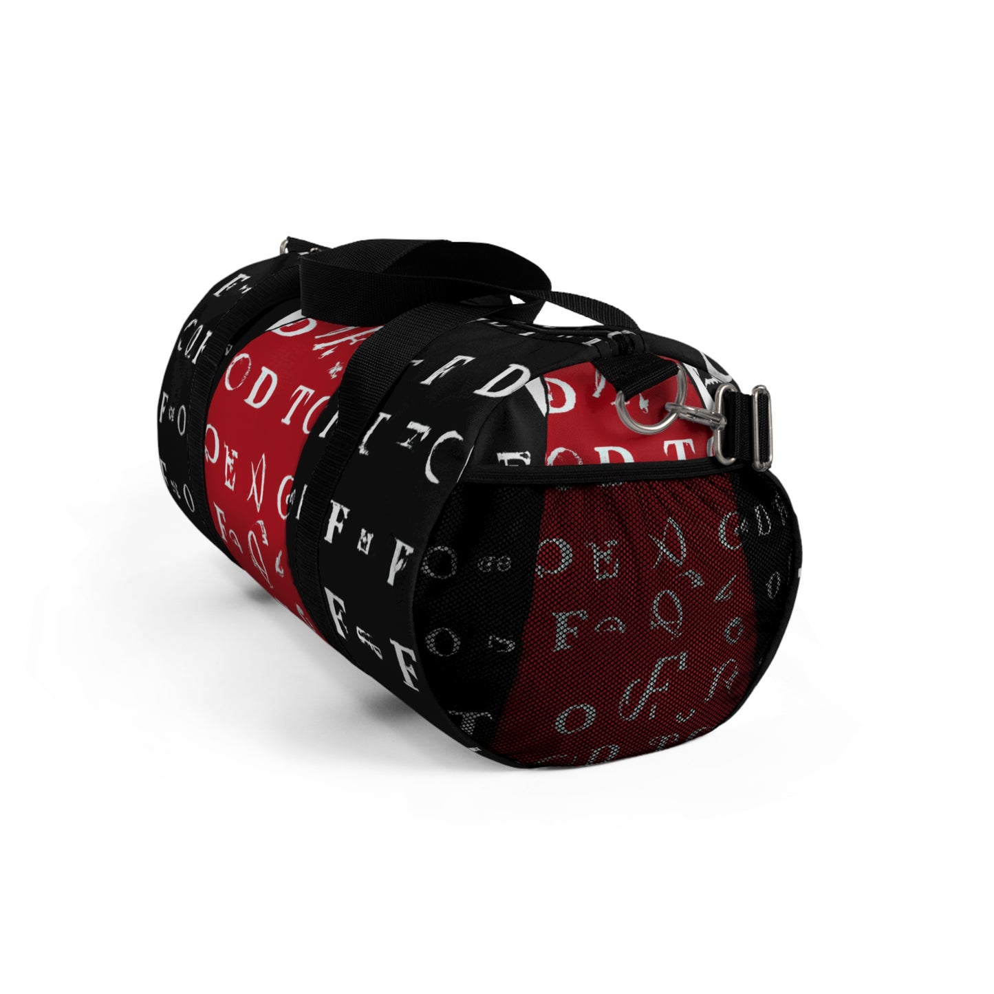 Leonardo Crimson and White Duffle Bag