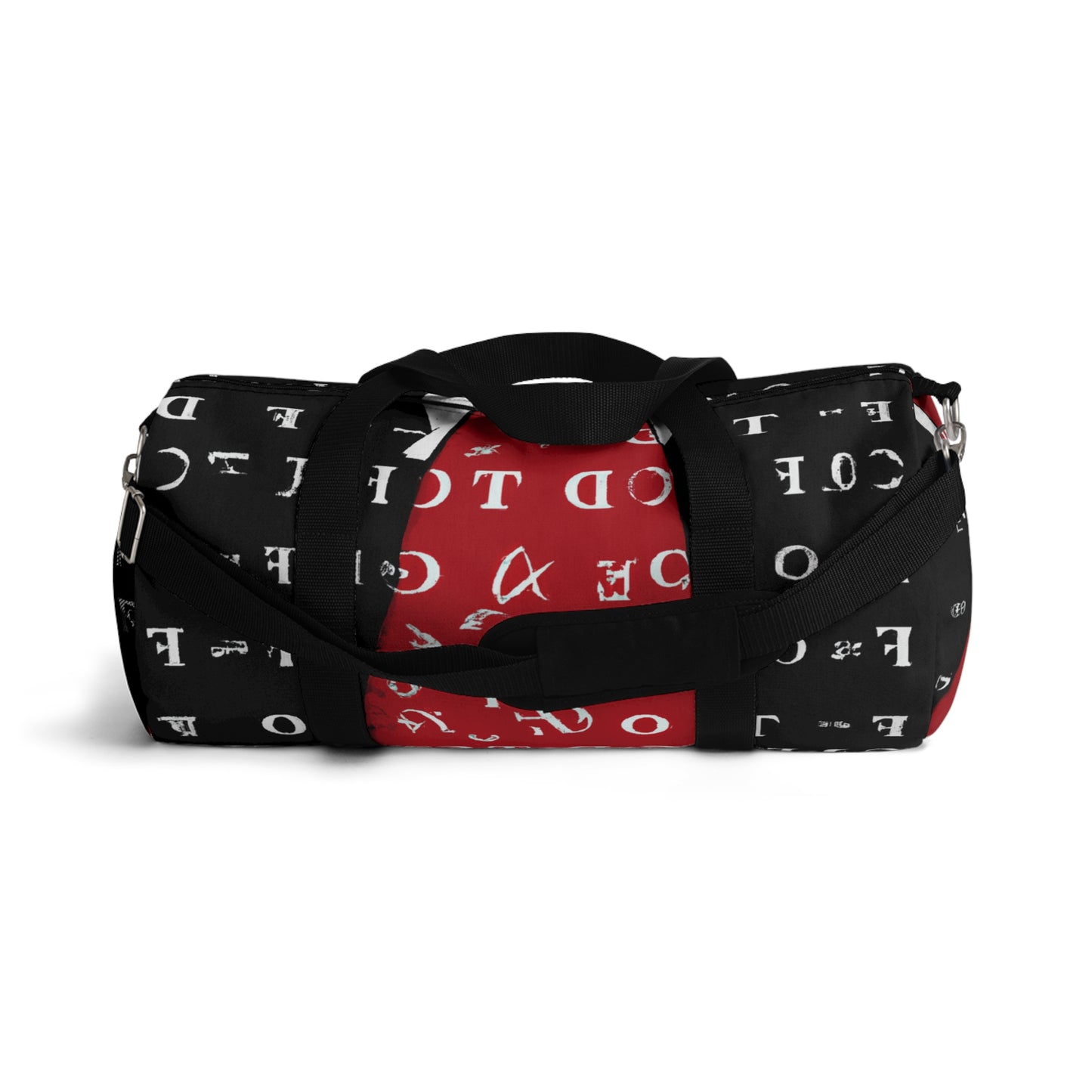 Leonardo Crimson and White Duffle Bag