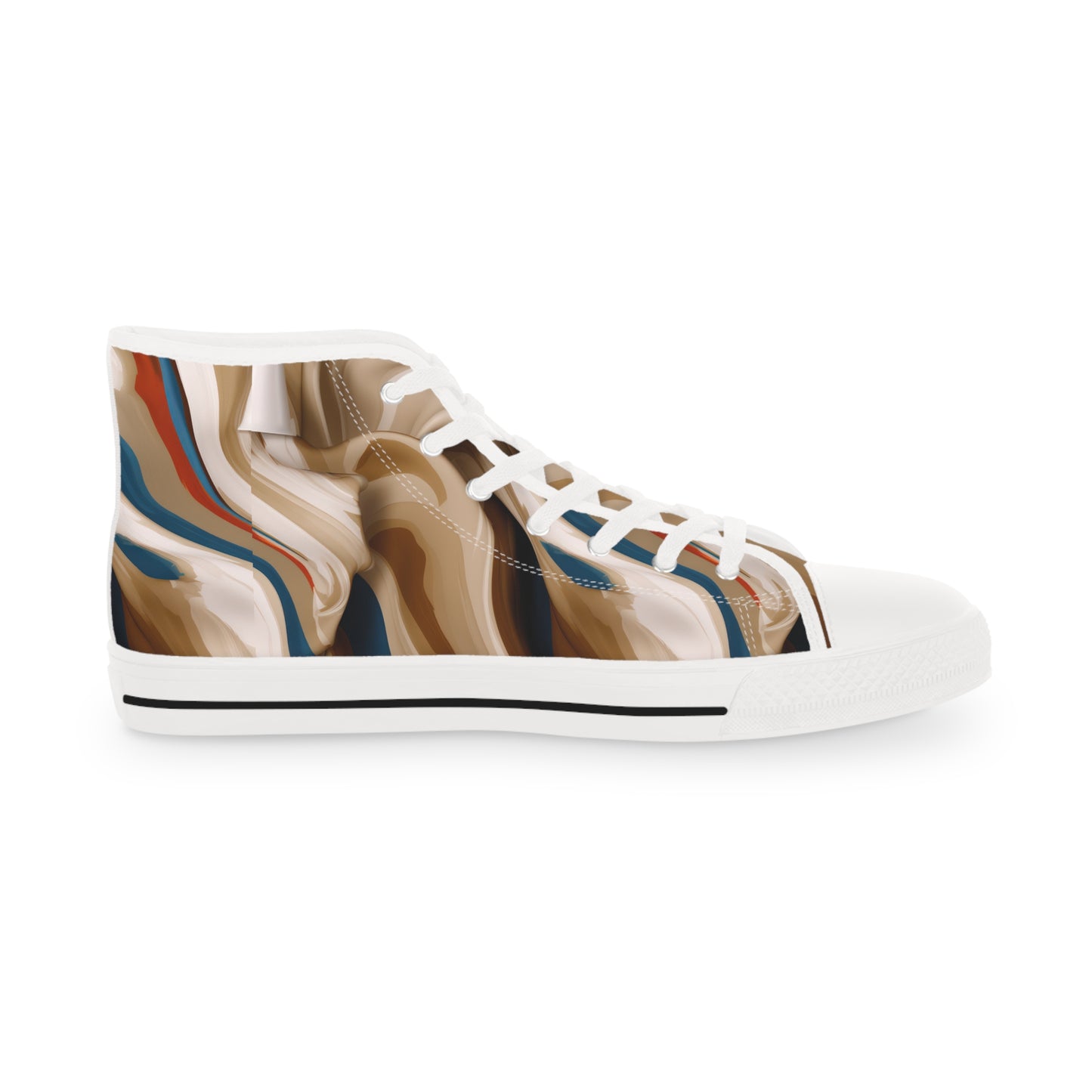 Coffee Swirl High Top Sneakers